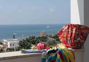 nella foto si vede il panorama dal terrazzo di una casa vacanze in Torre Vado in salento